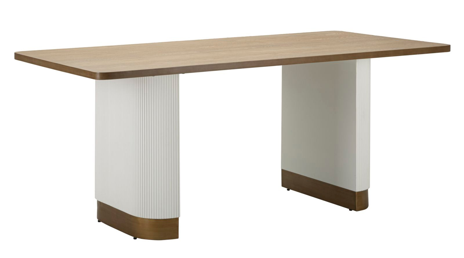 Bord i mdf, træ og jern  -  180x90x76 cm