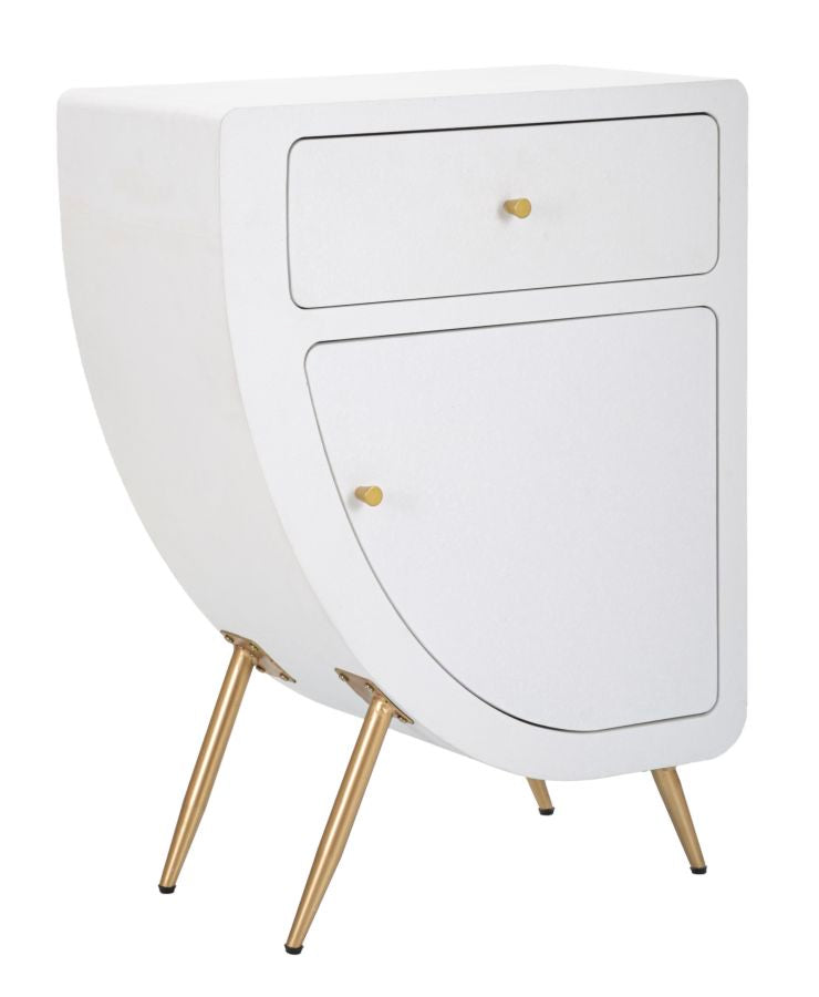 Sengebord i mdf og jern  -  60x32x79 cm