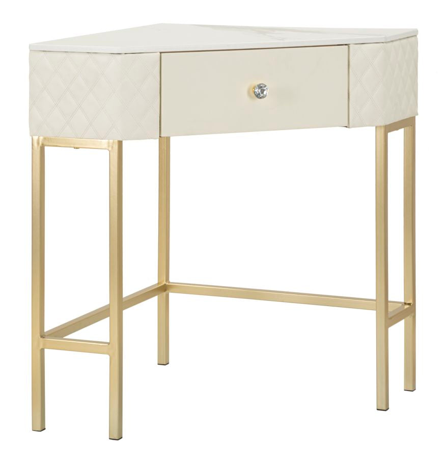 Glam konsolbord i træ, mdf, metal  -  84x5x60 cm