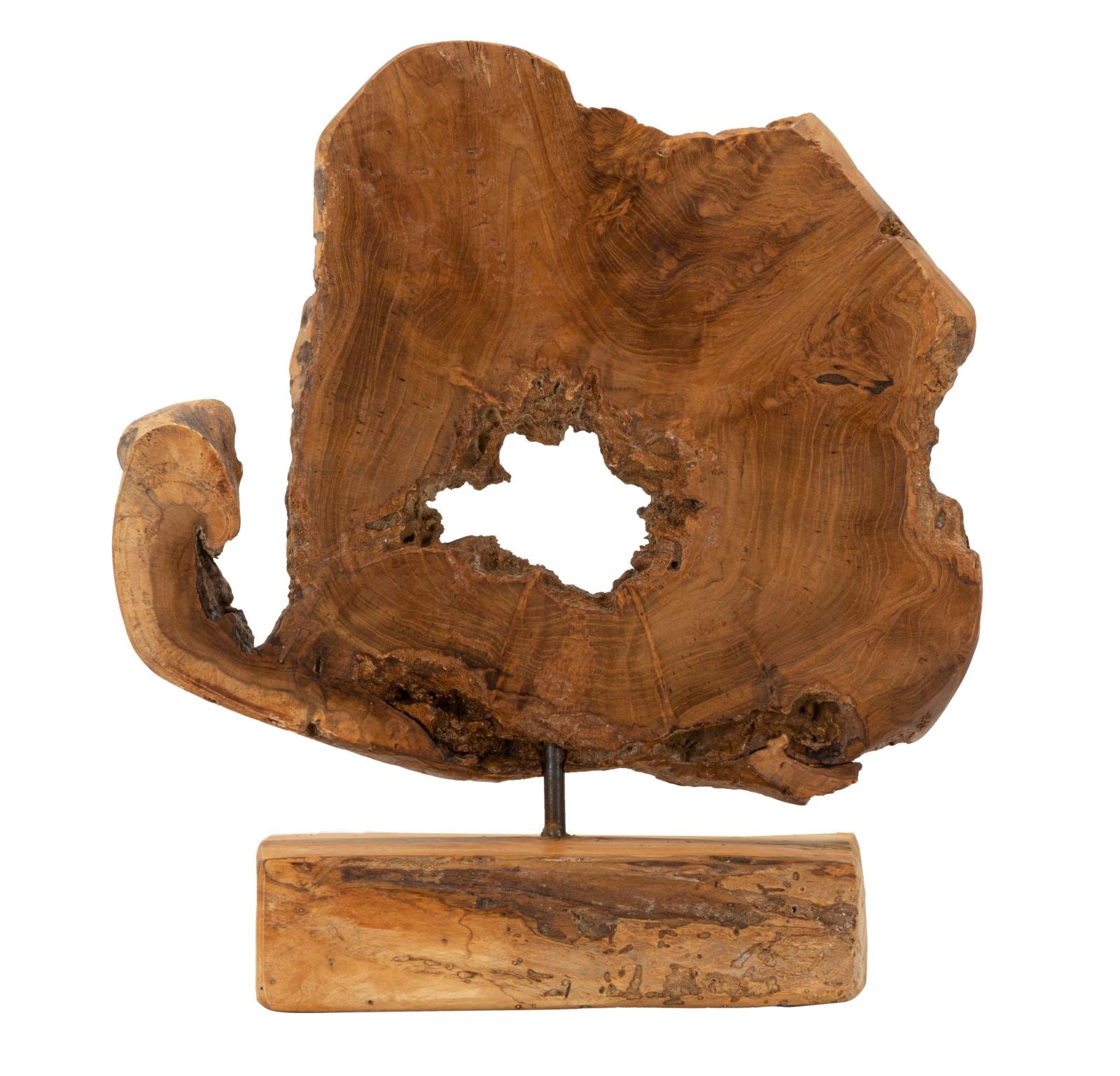 Skulptur i teaktræ  -  31x13x35 cm