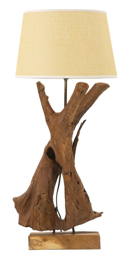 Lampe i træ  -  35x80 cm