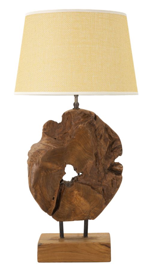 Lampe i teaktræ  -  35x69 cm