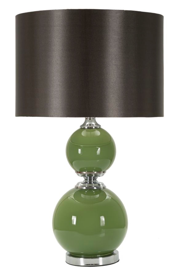 Bordlampe i grøn, 38x65 cm