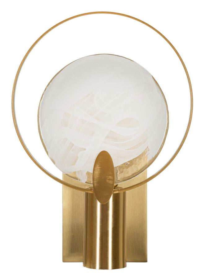 Glam lampe i glas og jern  -  20x10x29 cm - væglamper