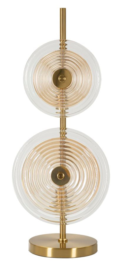 Glam bord i glas og jern  -  25x63 cm