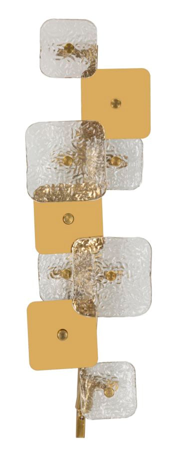 Glam lampe i glas og jern  -  24x13x76 cm