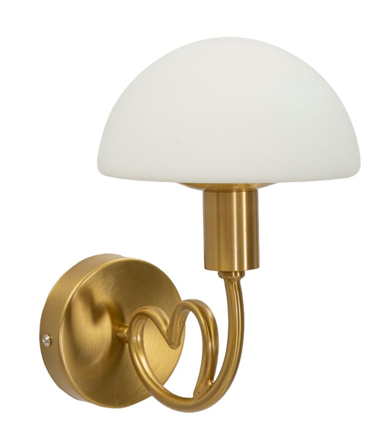 Glam lampe i glas og jern  -  23x15x22 cm