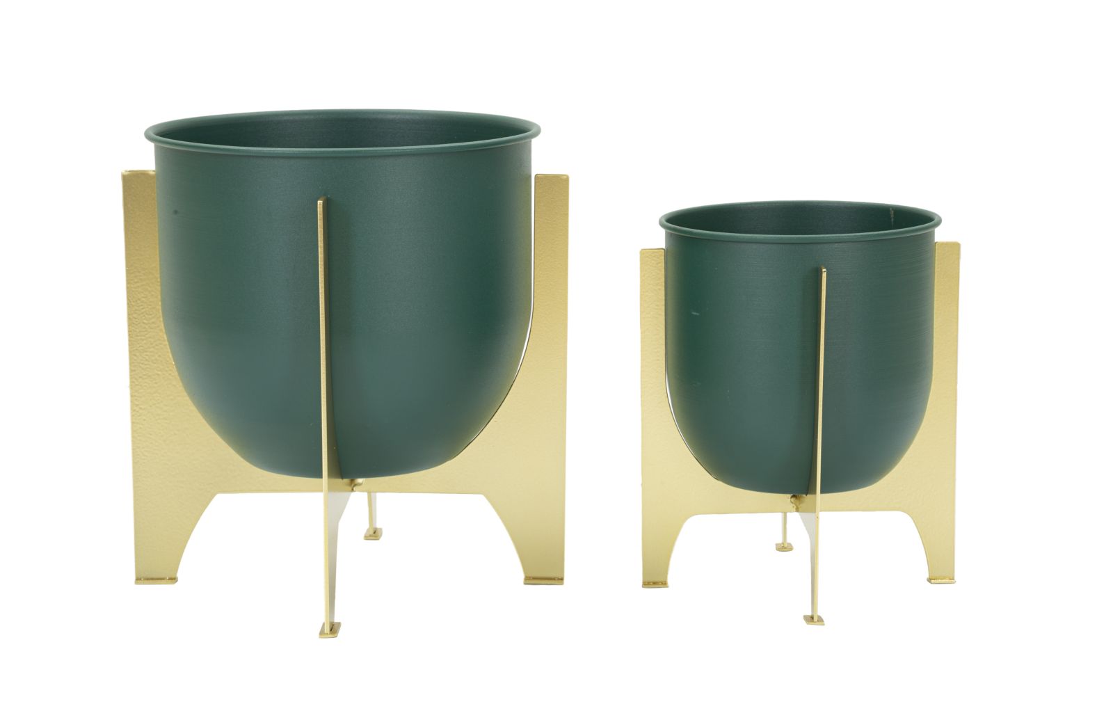 Glam vase i guldfarve af jern  -  24x5x26 19x21 cm