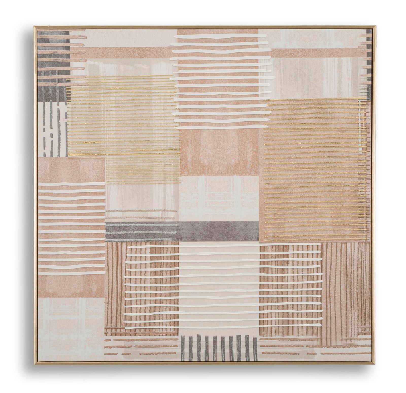 Billedramme af fyrretræ, lærred og plast  -  60x3x60 cm - canvas print