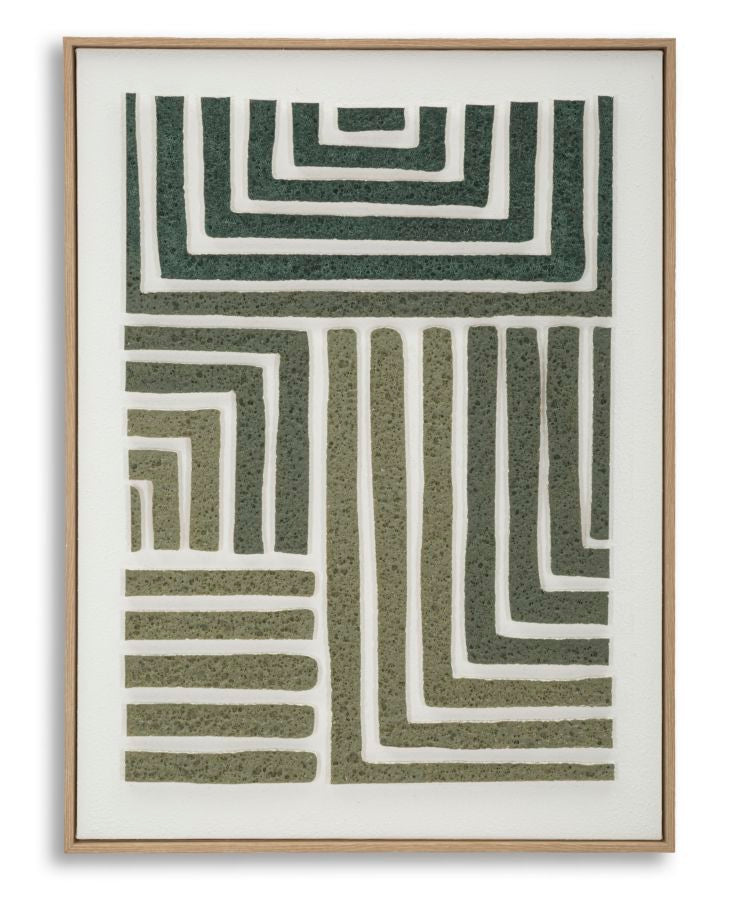Billedramme af fyrretræ, lærred og plast  -  60x2x9 cm - canvas print
