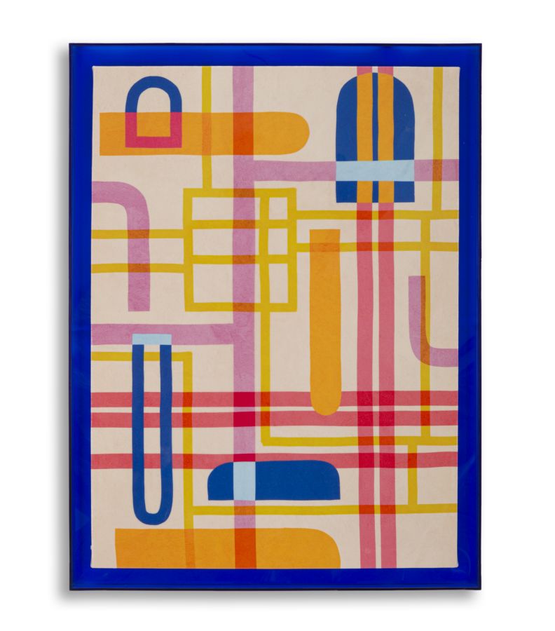 Billedramme af fyrretræ, lærred og plast  -  60x3x3 cm - canvas print