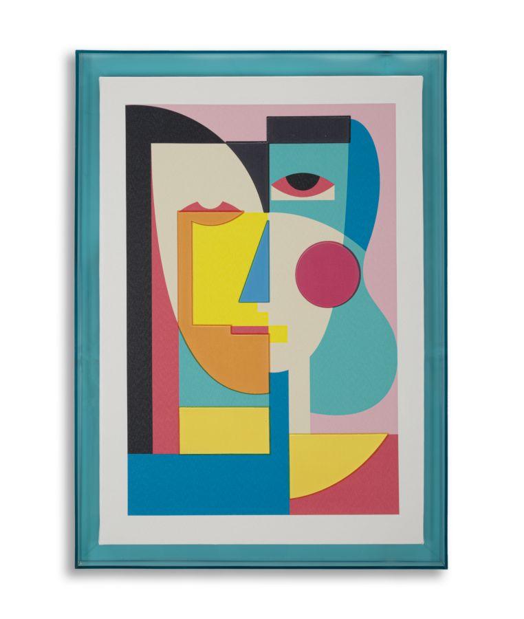 Canvas print, fyrretræ, lærred og plast  -  3x3x70 cm