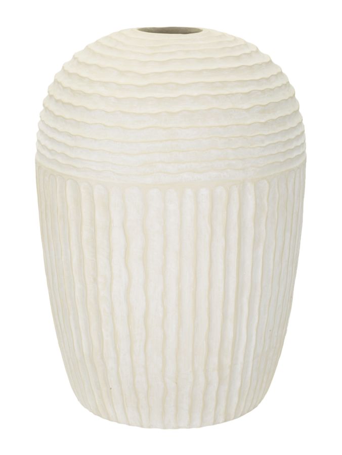 Vase i creme, mgo materiale  -  39x56 cm