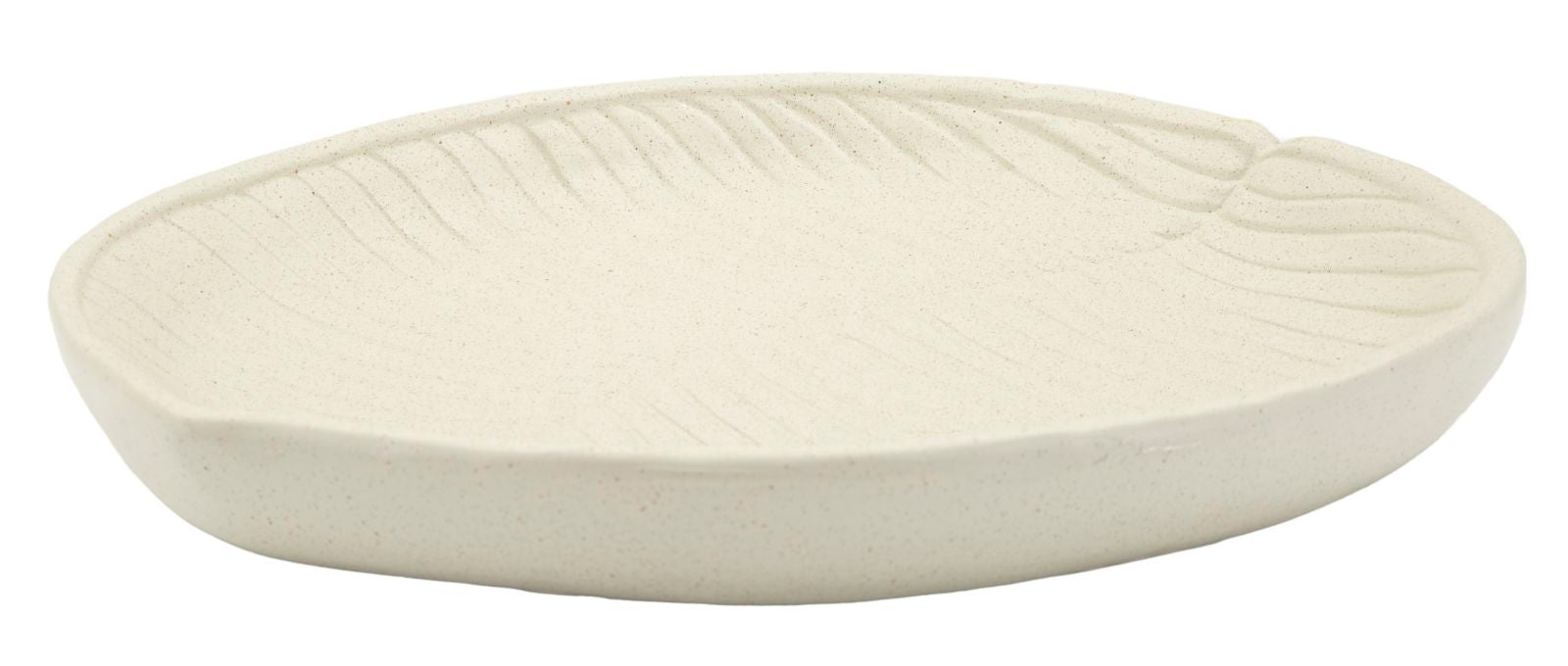 Bakke i creme af polyresin  -  33x29x4 cm