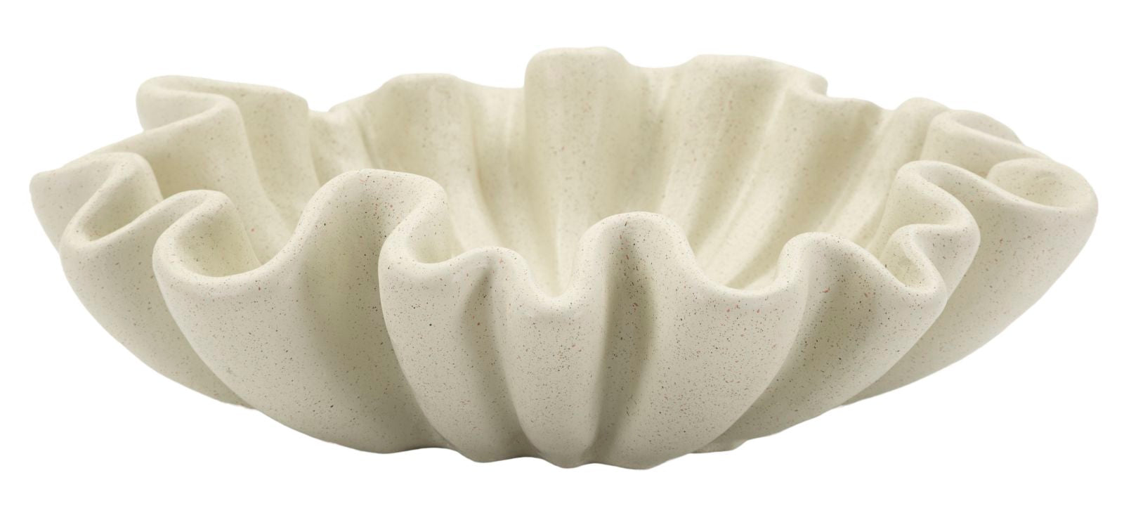 Fad, cremefarvet i polyresin  -  31x9 cm