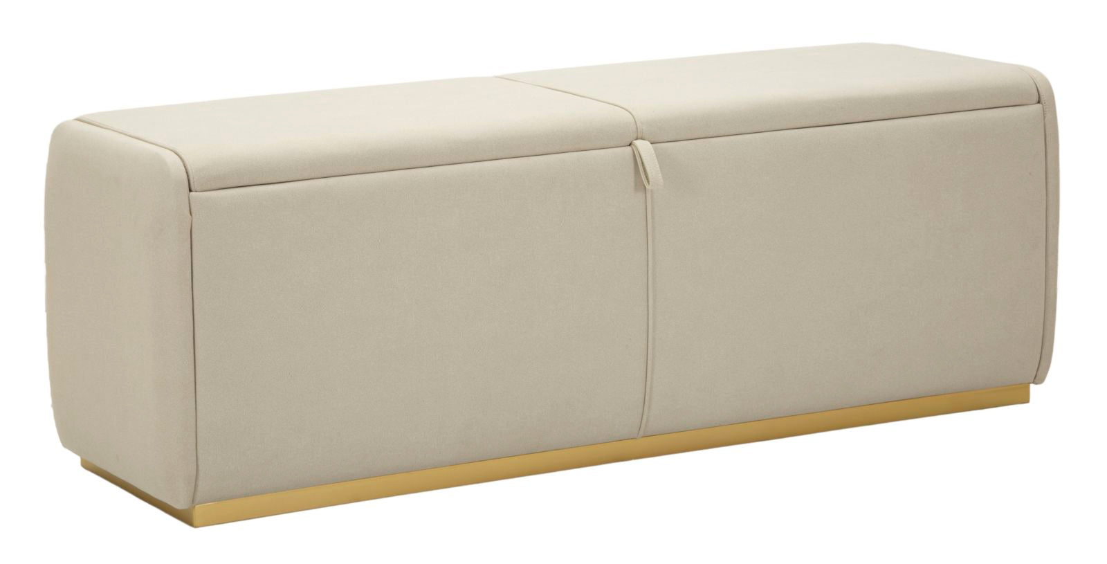 Glam entrébænk i guldfarve, fyrretræ, mdf og metal  -  130x45x45 cm