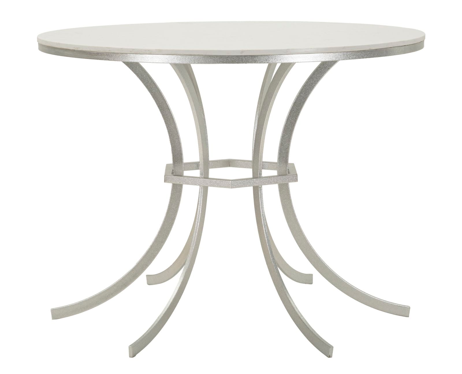 Glam bord i hvid, jern og marmor   -  100x76x5 cm