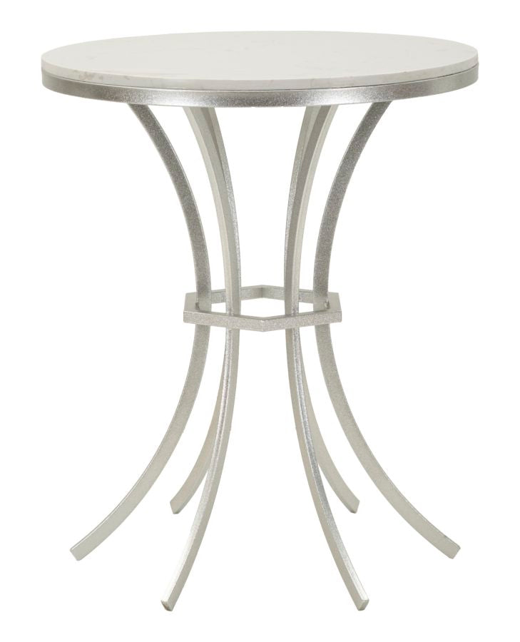 Glam bord i hvid, jern og marmor   -  56x68 cm