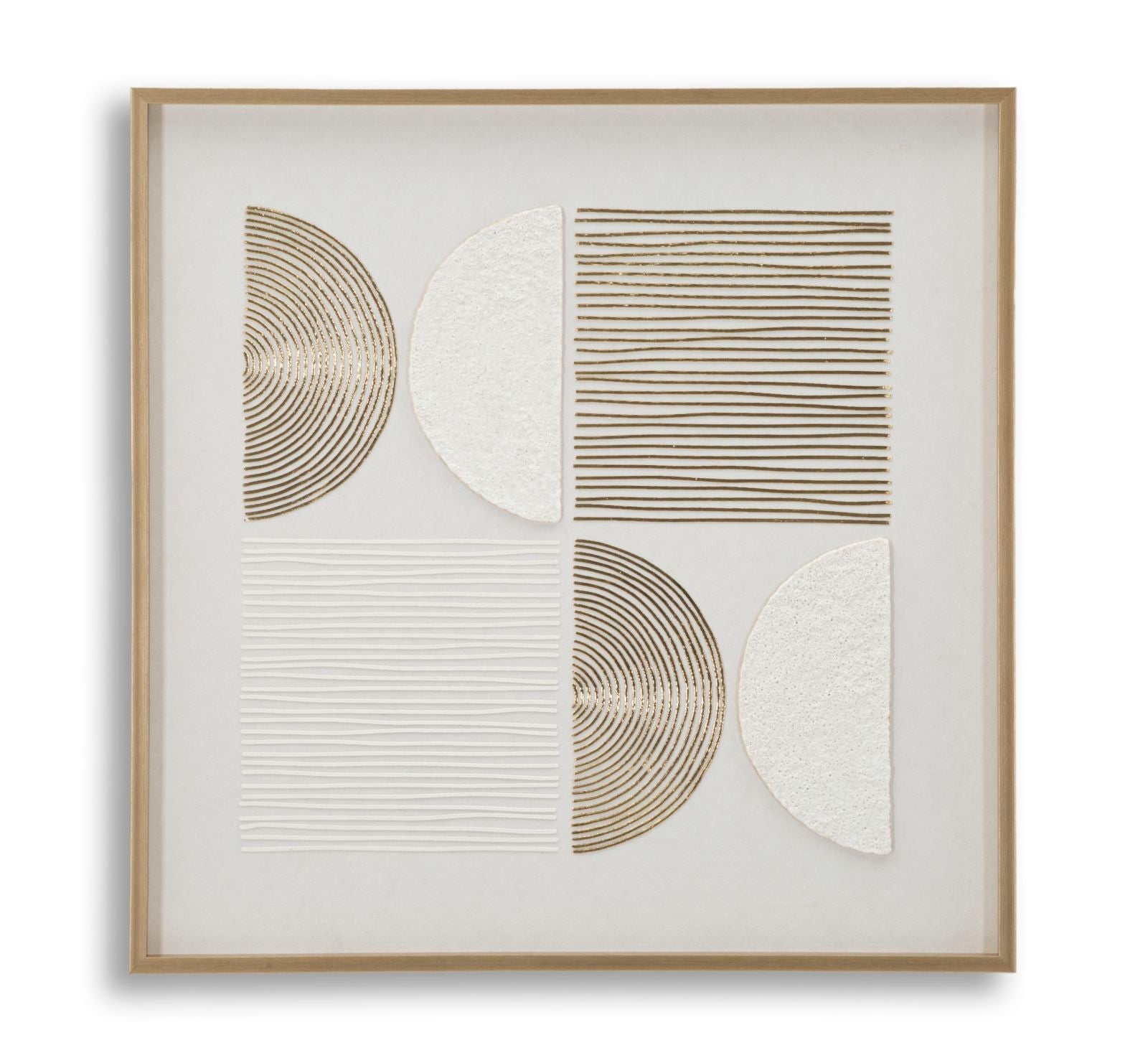 Billedramme i træ, lærred og plast  -  60x3x60 cm