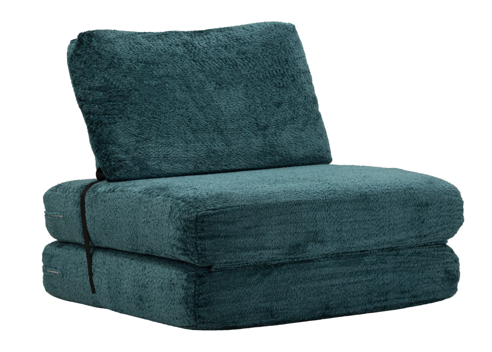 FASTER LÆNESTOL/SENG TEAL CM 80X100X80 (KOMPRIMERET - SENGEMÅL CM 204 x 80 x 18)