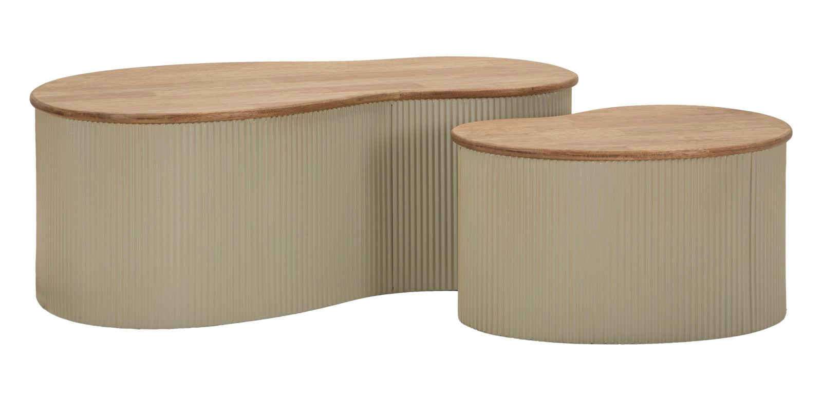 FRANKFURT SOFABORD HVID SÆT MED 2 STK. CM 87X53X32-50X35X28