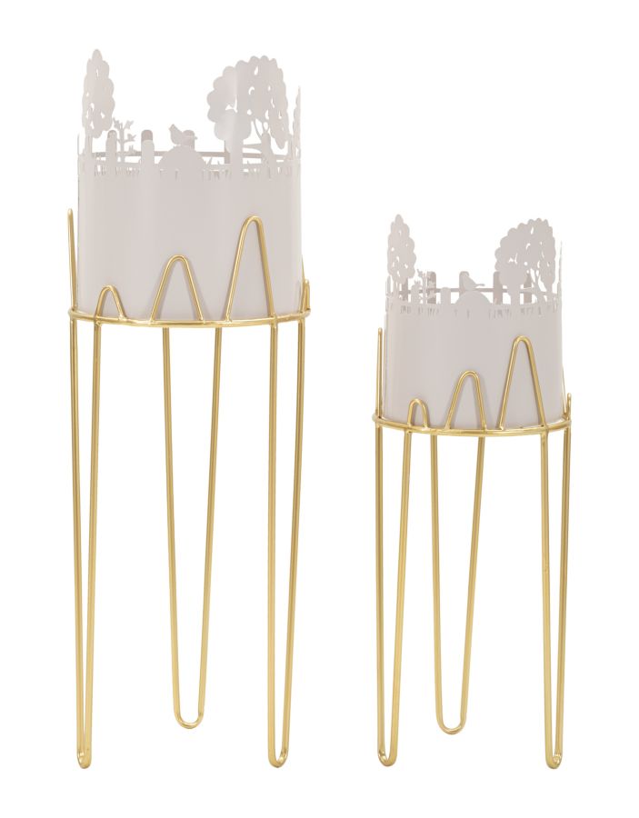 TREE VASE HOLDER  -  Sæt med 2 planteholdere (Ø27 x 79 cm / Ø22,8 x 62 cm)
