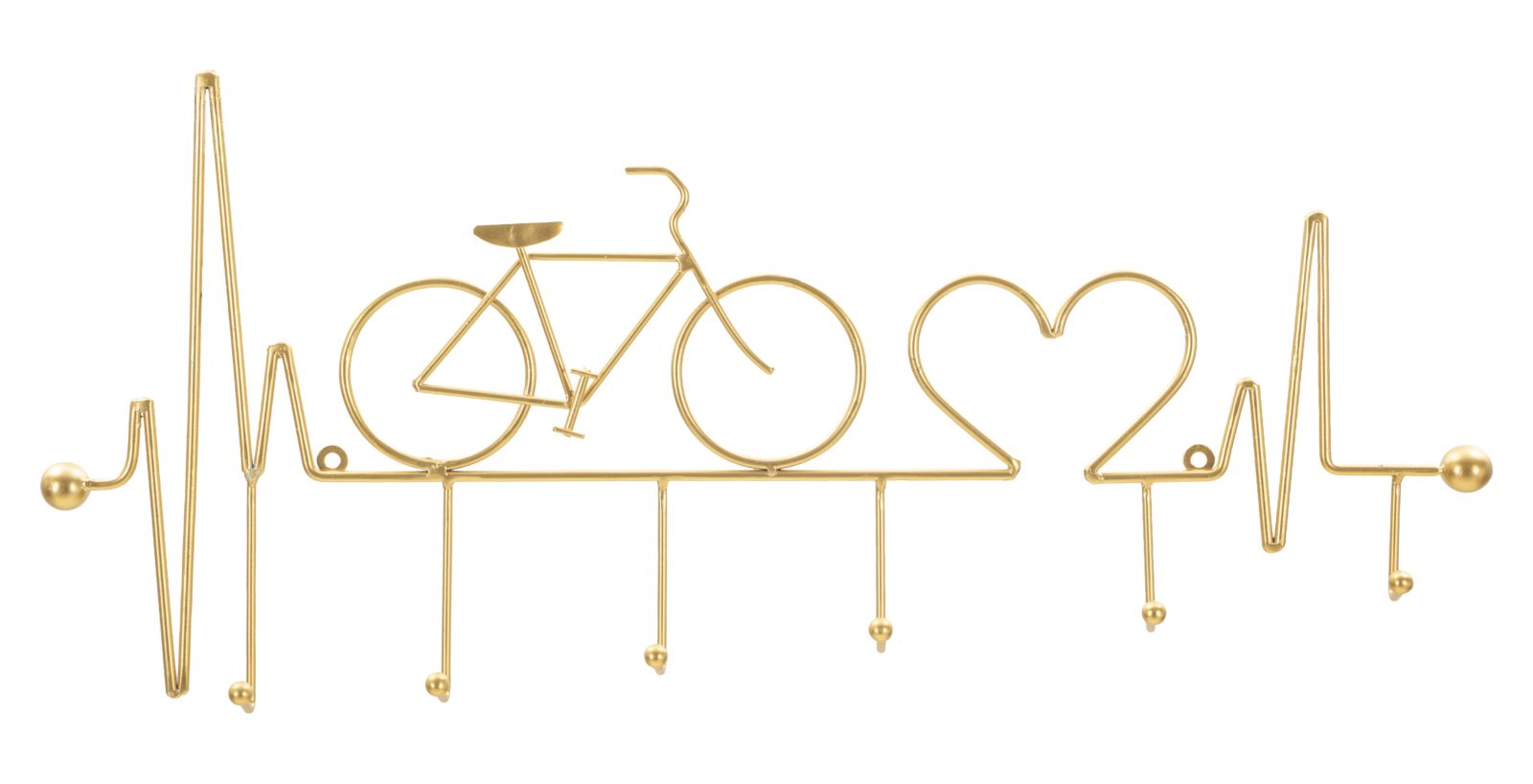 BICYCLE WALL HANGER  -  Vægophæng i guld (59 x 3,2 x 26,5 cm)