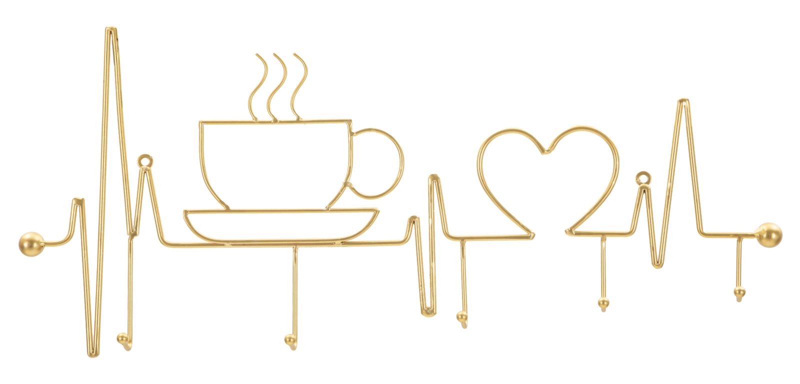 BREAKFAST WALL HANGER  -  Vægophæng i guld (60 x 3,8 x 26,7 cm)