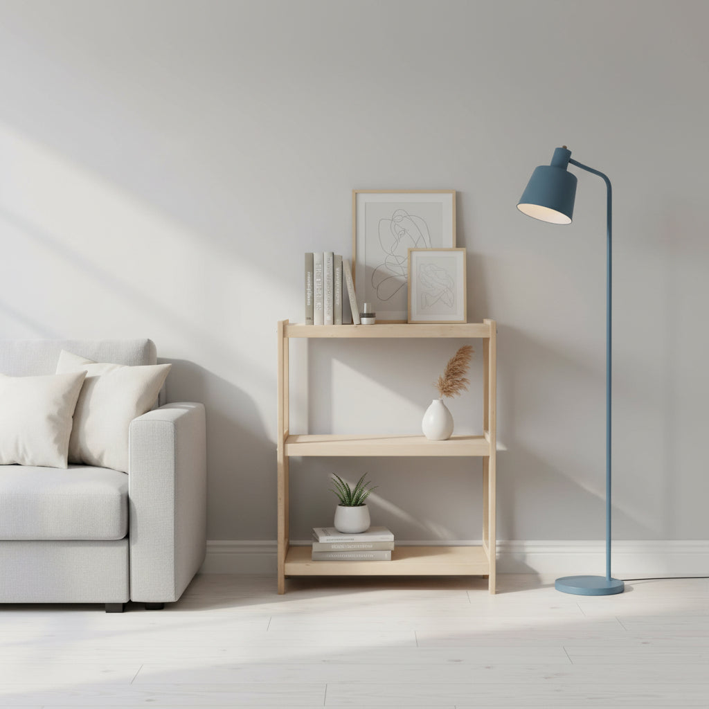 Reol i bøgetræ STRONG, 3 hylder, 93x60x33 cm