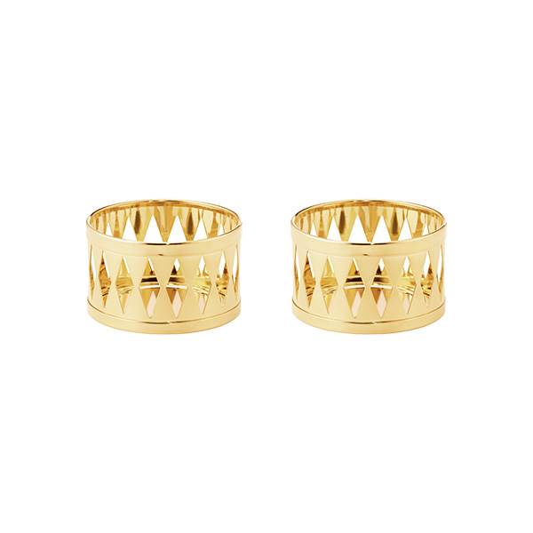 Georg Jensen 2026 Fyrfadsstager, 2 stk - Forgyldt  : Erling Christensen Møbler