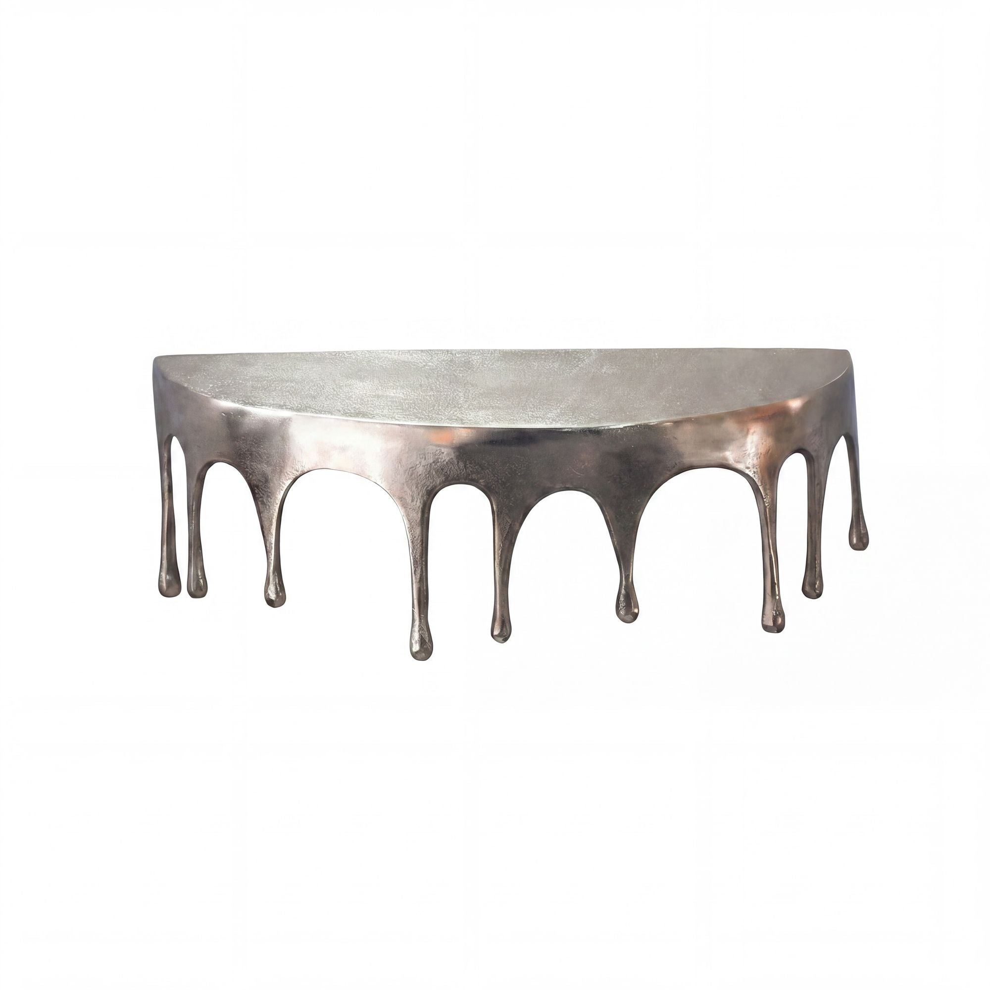 Sølvfarvet Væghylde 45 cm  -  Dråbeformet Aluminium Designhylde