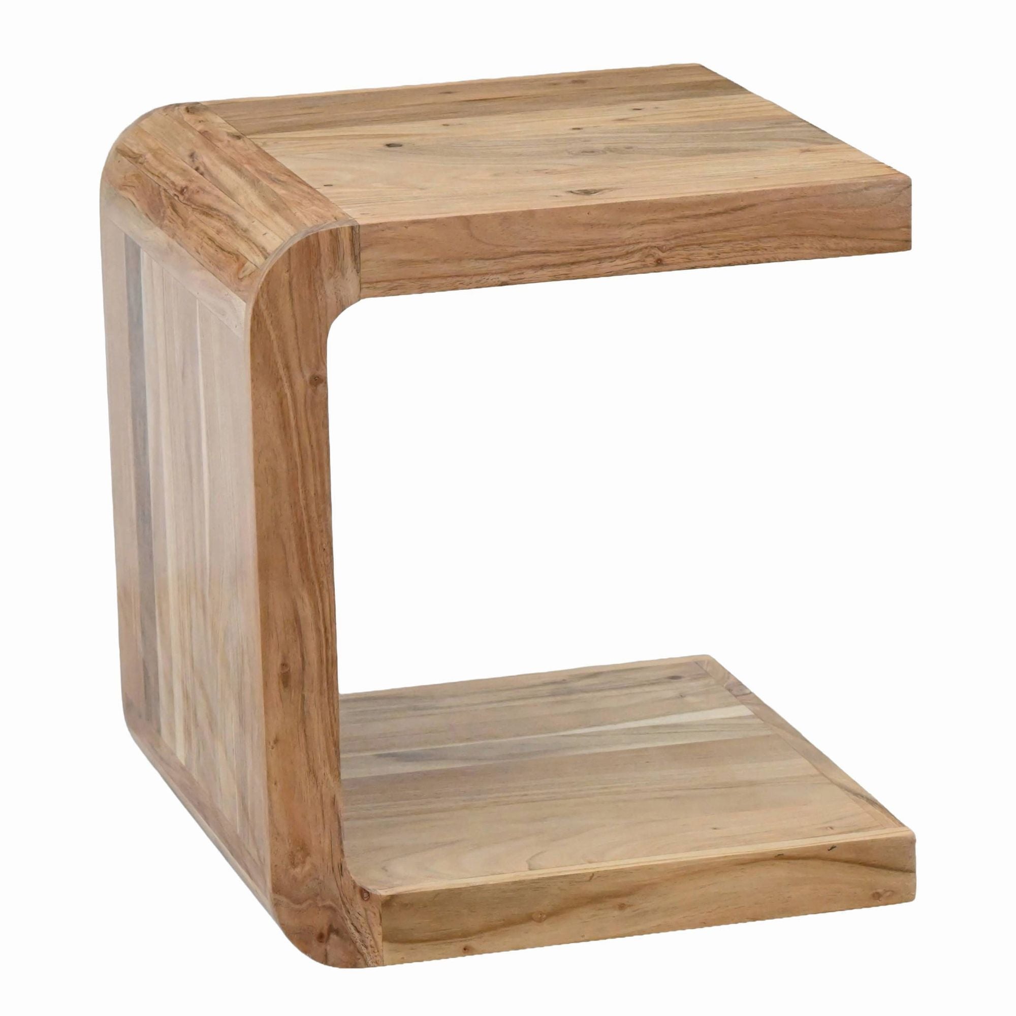 C-sidebord i massivt akacietræ - 45 cm - Håndlavet