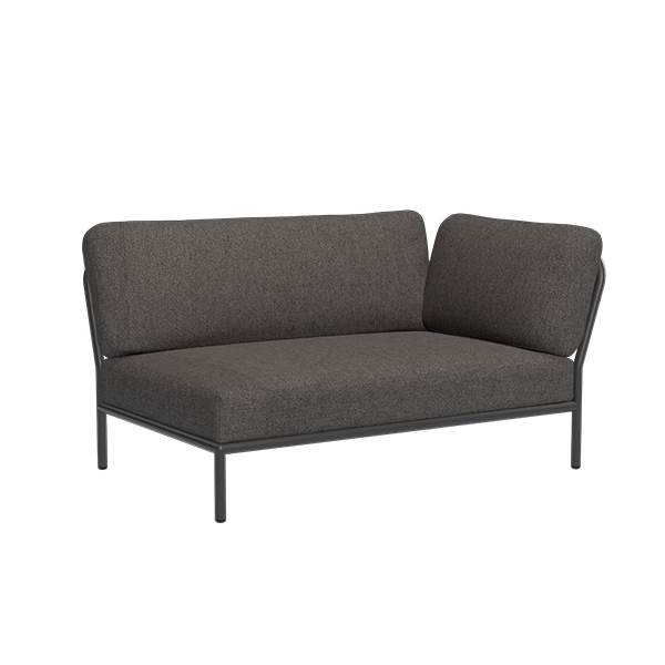 HOUE Level hjørnemodul højrevendt - Dark grey basic  : Erling Christensen Møbler