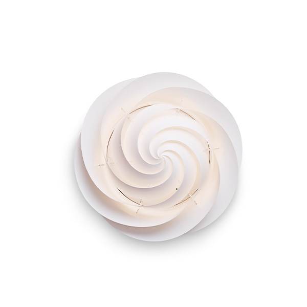 Le Klint Swirl Loft/Væglampe - hvid - Medium  : Erling Christensen Møbler