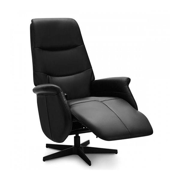 Erling Christensen Møbler Delta Recliner lænestol i sort læder overalt : Erling Christensen Møbler  : Erling Christensen Møbler