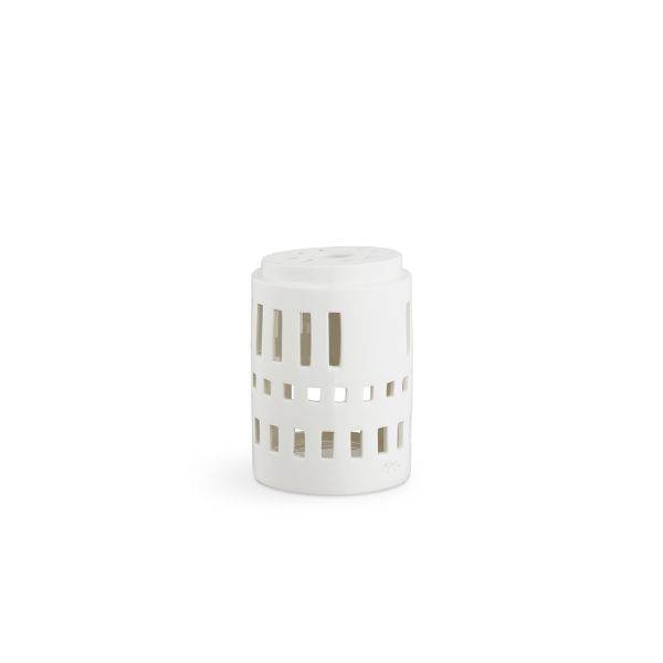 Kahler Kähler Urbania Lyshus Lille Tårn - Hvid - H11,5 cm. : Erling Christensen Møbler  : Erling Christensen Møbler