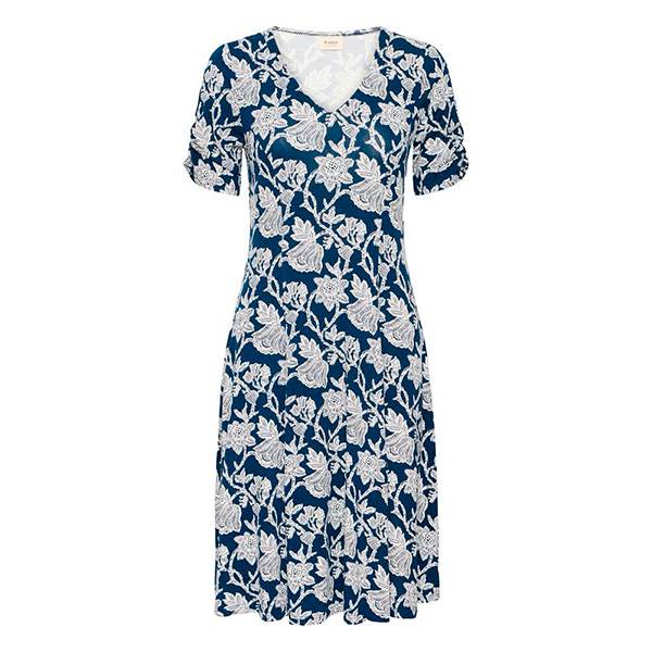 Fransa FRAMY DR 2 kjole - Bloom navy blue  : Erling Christensen Møbler