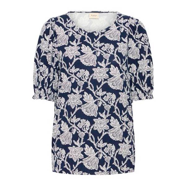 Fransa FRAMY BL 3 t-shirt - Bloom navy blue  : Erling Christensen Møbler