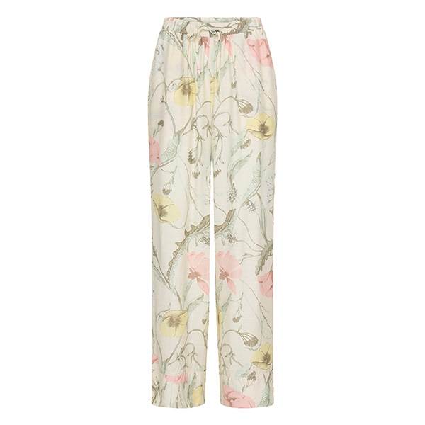 Fransa FRARIANA PA 5 Bukser -  Pastel Yellow Floral / Green  : Erling Christensen Møbler
