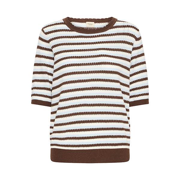 Fransa FRCAIA PU 5 pullover -  Rain-Drum Stripe / Brown  : Erling Christensen Møbler
