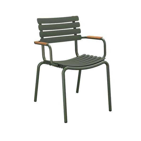 HOUE ReCLIPS havestol m. bambus - Olive Green  : Erling Christensen Møbler