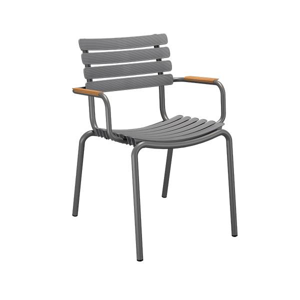 HOUE ReCLIPS havestol m. bambus - Dark Grey  : Erling Christensen Møbler