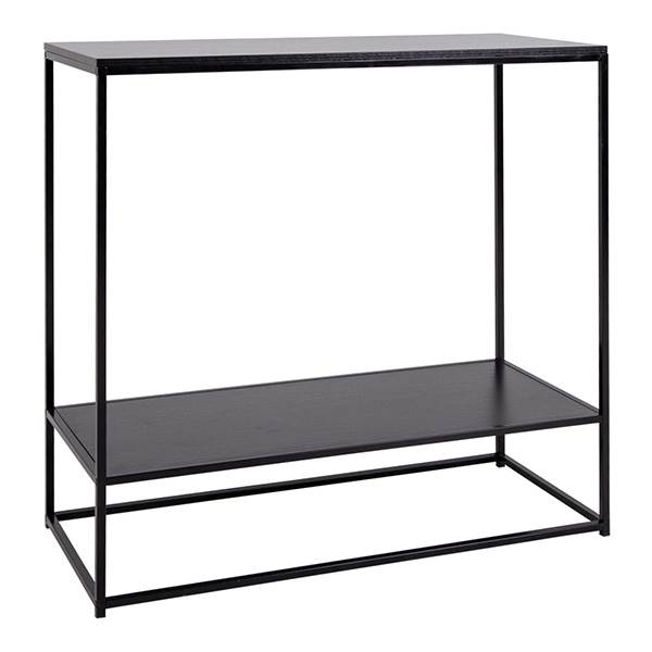 Erling Christensen Møbler Vita Konsolbord - Sort ramme og to sorte hylder 80x80x36 cm : Erling Christensen Møbler  : Erling Christensen Møbler