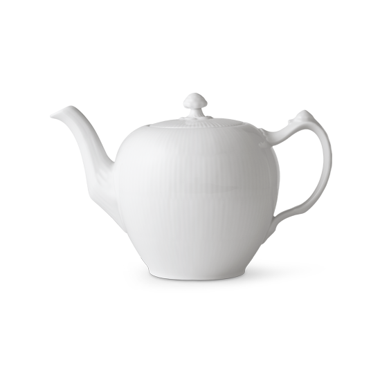 Royal Copenhagen Hvid Riflet Tekande, 100 cl  : Erling Christensen Møbler