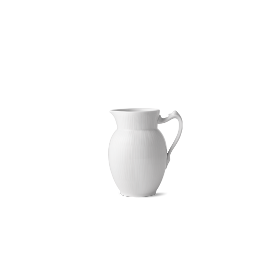 Royal Copenhagen Hvid Riflet Mælkekande, 38 cl  : Erling Christensen Møbler