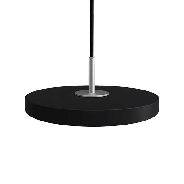 Umage Asteria micro pendel, dæmpbar - Black/Steel top  : Erling Christensen Møbler