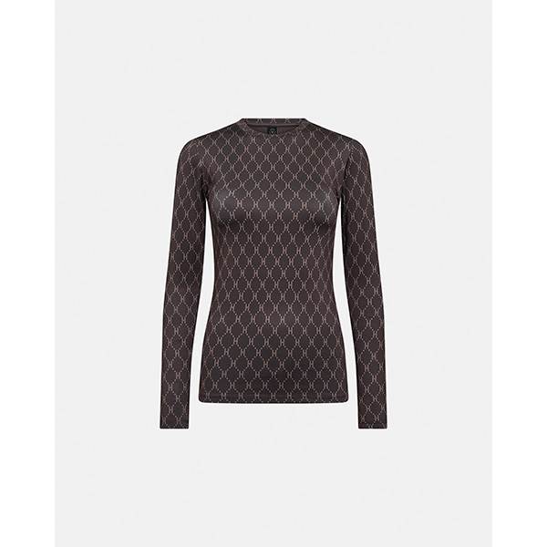 HYPE THE DETAiL blouse w/print - Brown  : Erling Christensen Møbler
