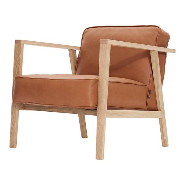 Andersen Furniture LC1 loungestol - Hvidpigmenteret mat lak - Cognac læder  : Erling Christensen Møbler