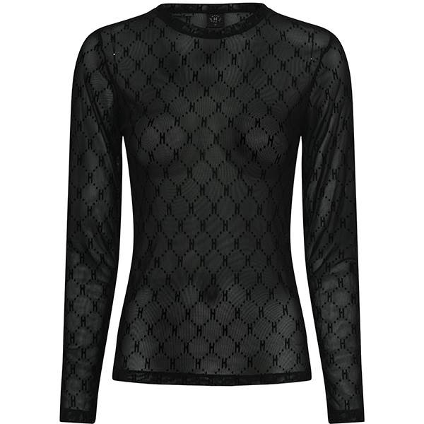 HYPE THE DETAiL mesh blouse - Black  : Erling Christensen Møbler