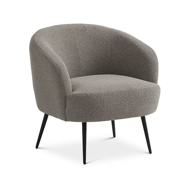 Erling Christensen Møbler Conrad lounge chair - Mushroom - Vista - Sort metal : Erling Christensen Møbler  : Erling Christensen Møbler